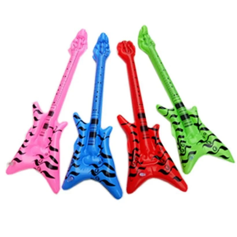 Advertising Logo Printed Inflatable Musical Instruments Guitar Toys for Party Decoration